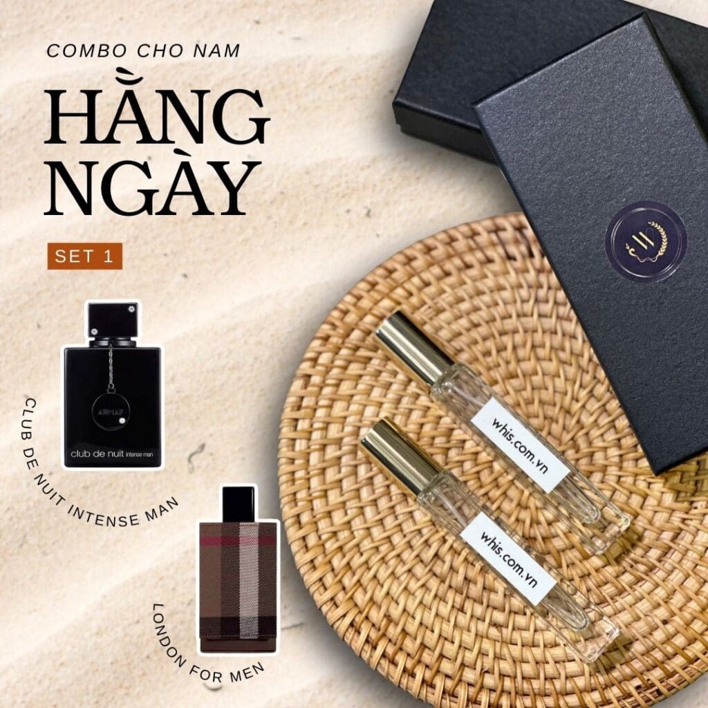 Combo Nước Hoa Chiết Dùng Hằng Ngày Cho Nam 2×10ml – Club De Nuit Intense Man & London For Men (Set 1)