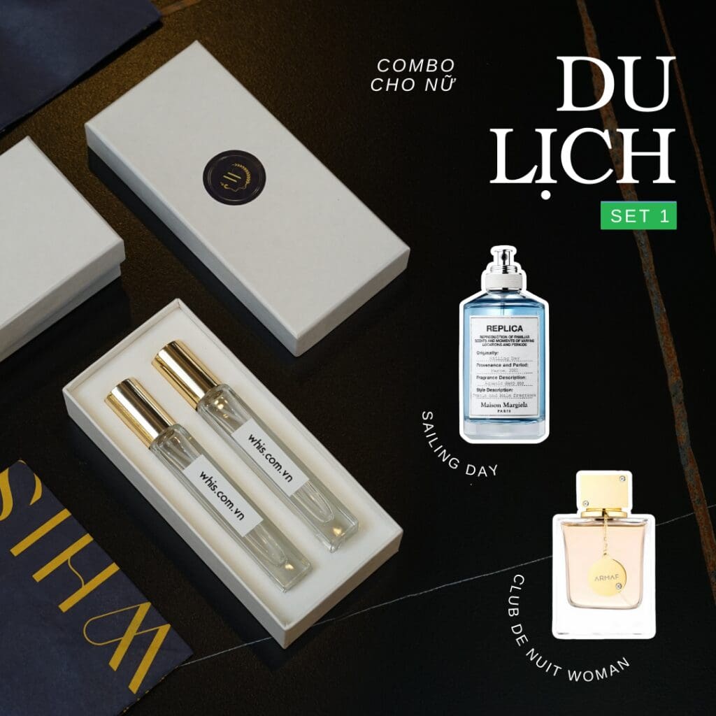 Combo Nước Hoa Mang Đi Du Lịch Cho Nữ 2×10ml | Sailing Day & Club De Nuit Nữ - set 1